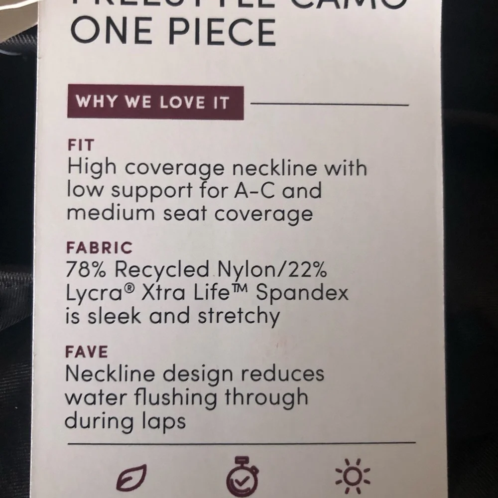 New Size 40 Athleta Freestyle Camo One Piece Bathing Suit 14 - Picture 8 of 11